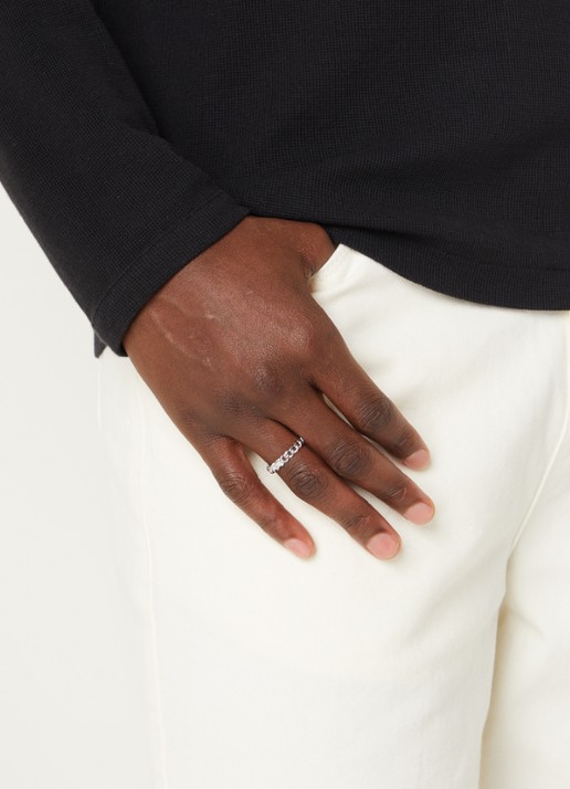 Miansai Cuban Link ring van zilver  - voorkant 2 zilver