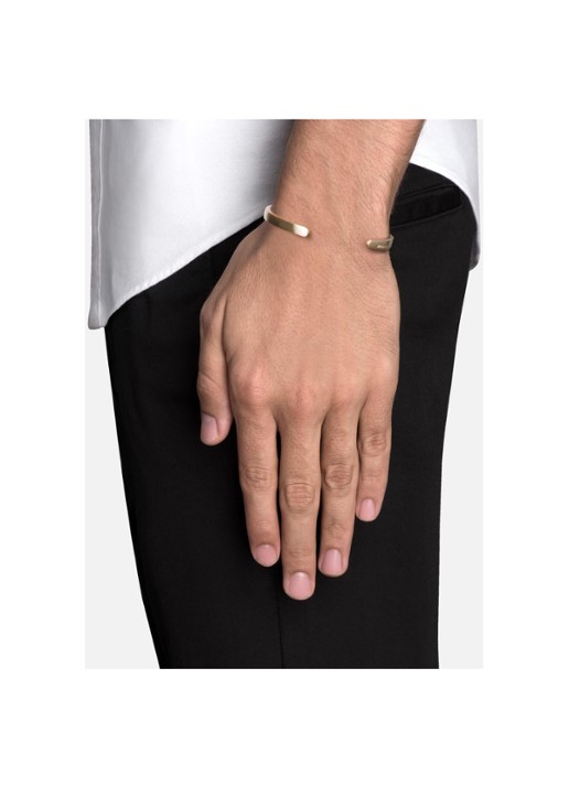 Miansai Singular bangle met logo - detail 2 goud
