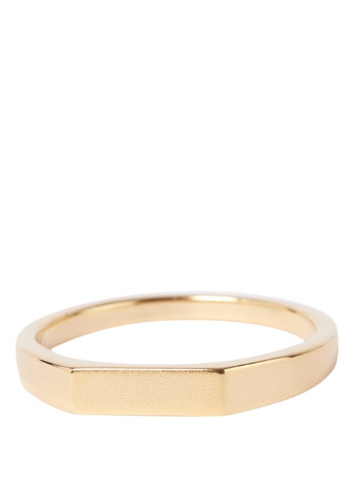 Miansai Thin Geo zegelring van zilver