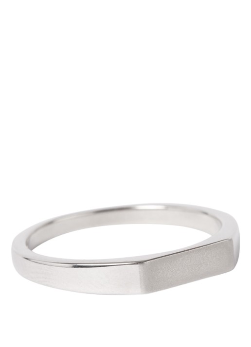 Miansai Thin Geo zegelring van zilver