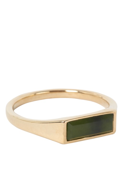Miansai Thin Lennox Jasper ring verguld