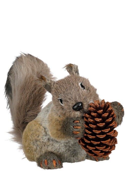 Mica Decorations Eekhoorn ornament 35 cm - voorkant bruin