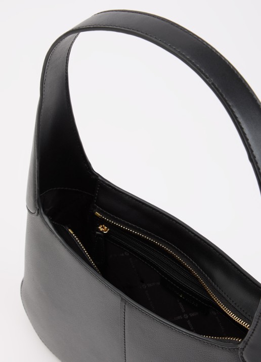 Michael Kors Alice schoudertas van leer met logo - detail zwart