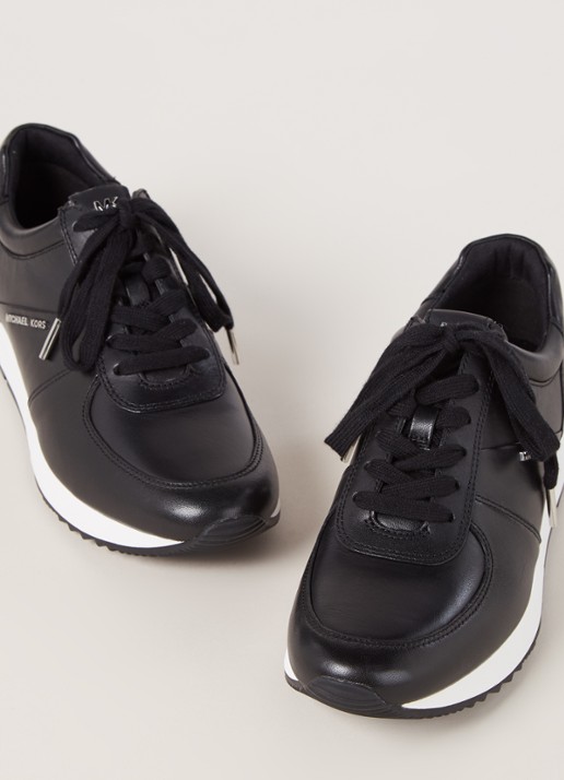 Michael Kors Allie sneaker van leer - detail 4 zwart