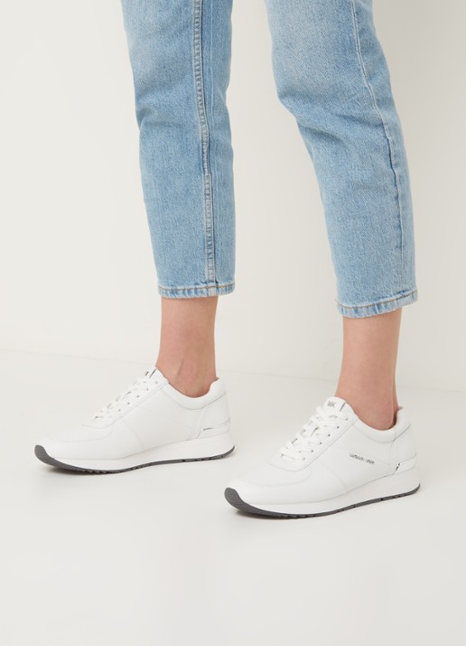 Michael Kors Allie sneaker van leer - voorkant 5 wit