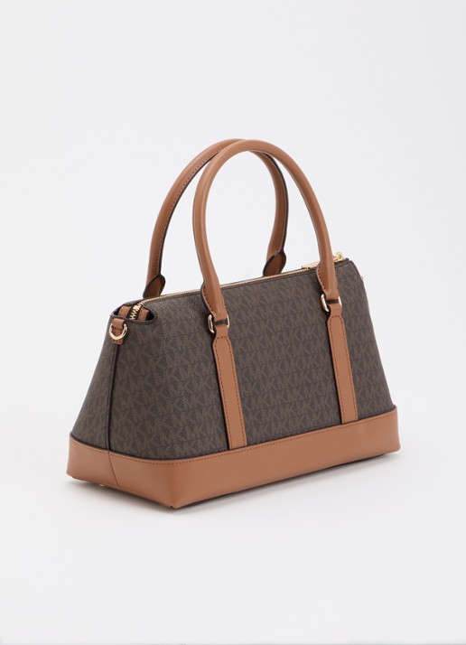 Michael Kors Andie handtas met logoprint en afneembare schouderriem - achterkant 5 bruin