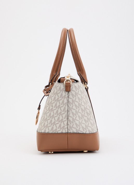 Michael Kors Andie handtas met logoprint en afneembare schouderriem - detail 3 gebroken wit