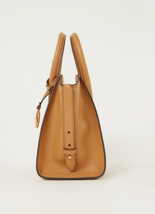 Michael Kors Avril Small handtas van leer  - detail 2 cognac