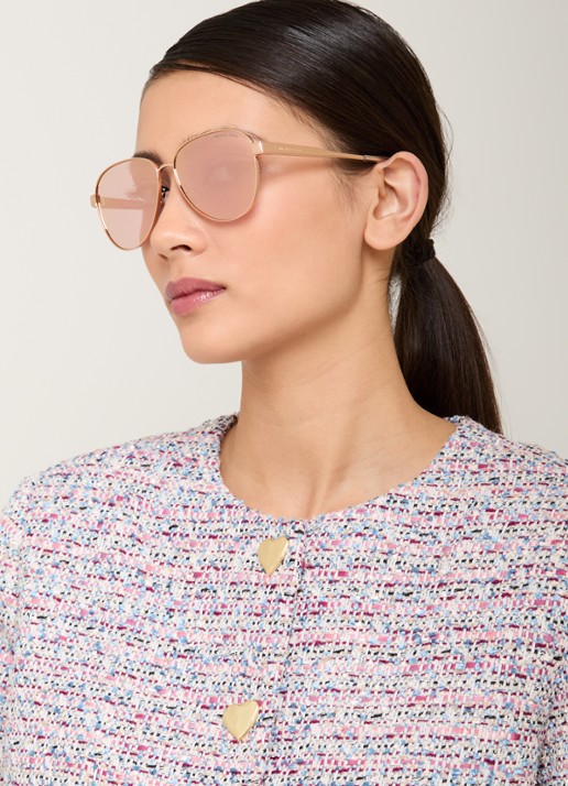 Michael Kors Biarritz zonnebril MK1160 - voorkant 2 roségoud