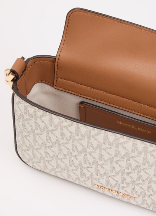 Michael Kors Bryant crossbodytas met logoprint en afneembare schouderriem  - detail gebroken wit