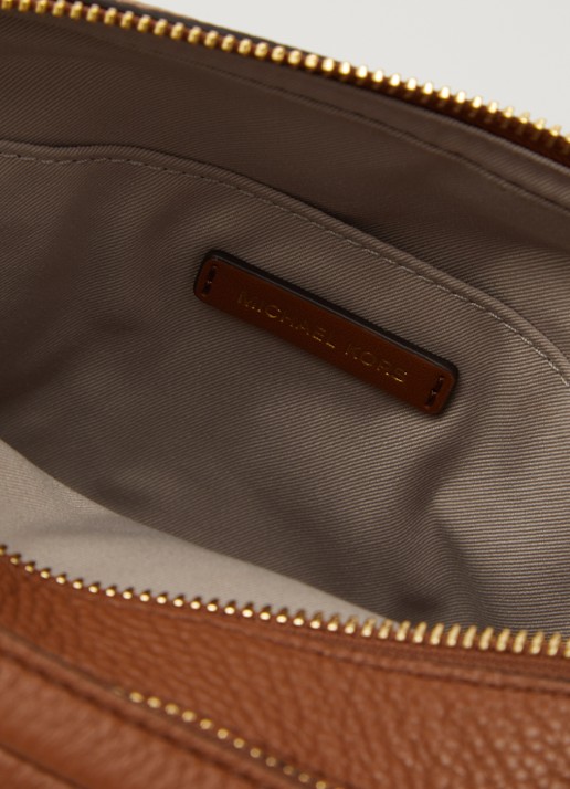 Michael Kors Bryant crossbodytas van leer met afneembare schouderriem - detail 2 oranjebruin