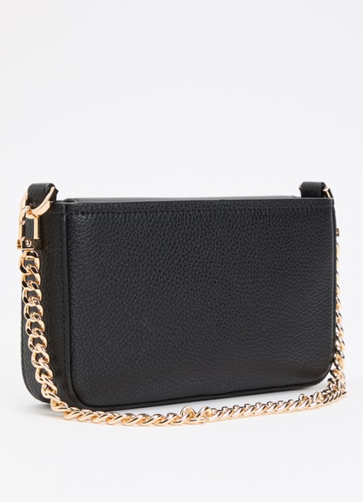 Michael Kors Bryant crossbodytas van leer met afneembare schouderriem - achterkant zwart