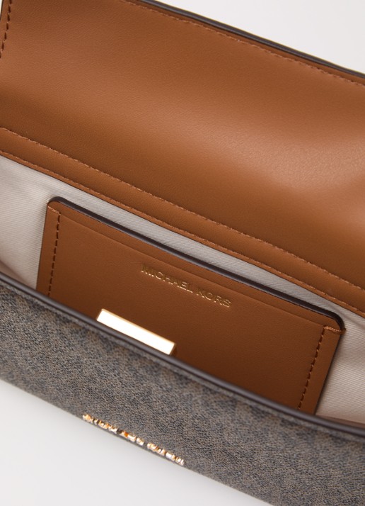Michael Kors Bryant schoudertas met logoprint en afneembare schouderriem - detail 5 bruin