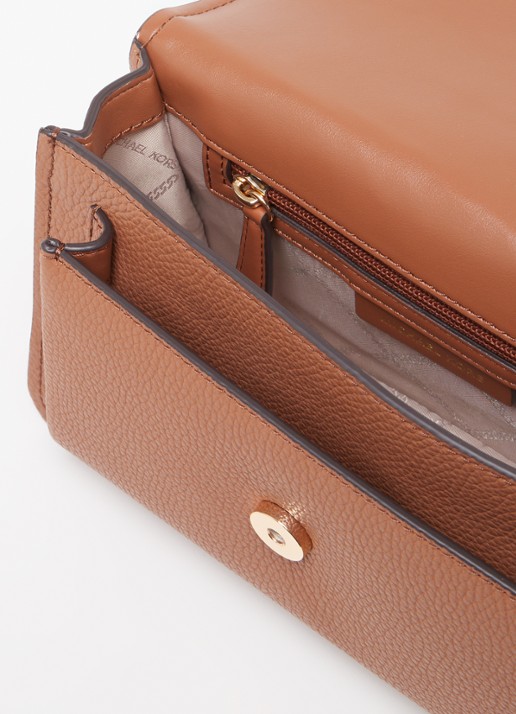 Michael Kors Claire Large crossbodytas van leer - detail 5 roestbruin