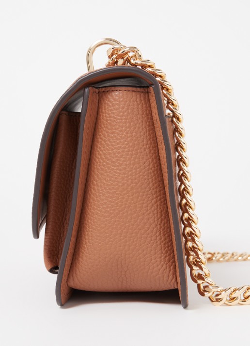 Michael Kors Claire Large crossbodytas van leer - detail 6 roestbruin