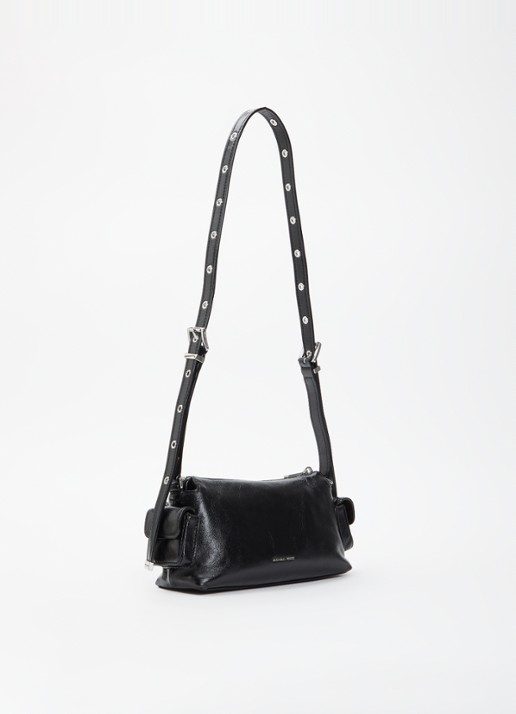 Michael Kors Dakota crossbodytas met logoprint en structuur - achterkant 3 zwart