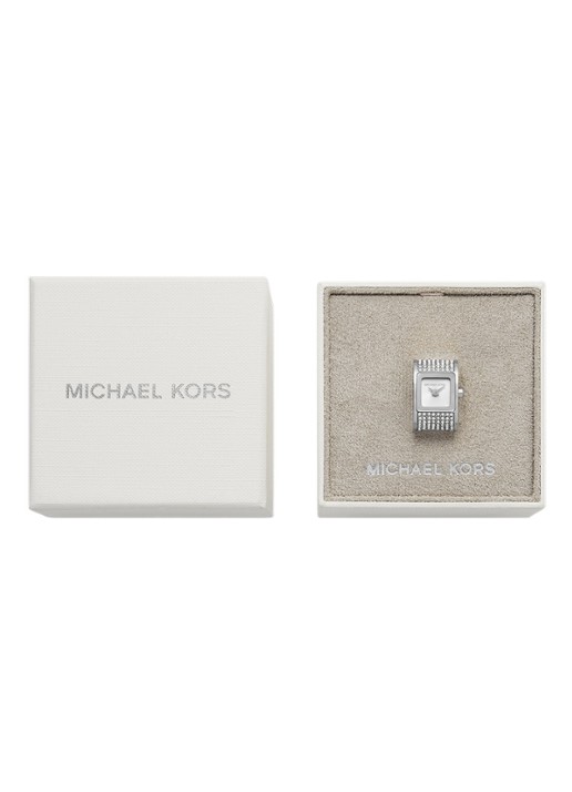 Michael Kors Darrington horloge ring MK4884 - detail 3 zilver