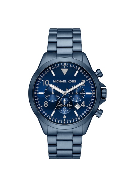 Michael Kors Gage Horloge MK8829 - voorkant blauw