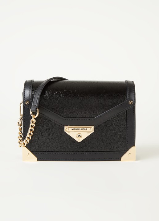 Michael Kors Grace crossbodytas van lakleer - voorkant zwart
