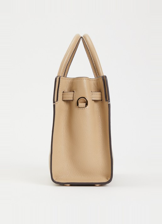 Michael Kors Hamilton handtas van leer met afneembare schouderriem - detail 3 khaki