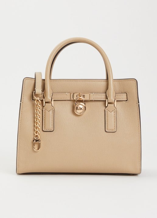 Michael Kors Hamilton handtas van leer met afneembare schouderriem