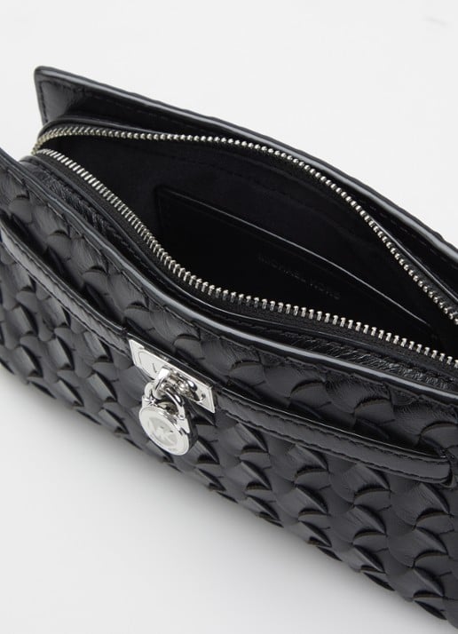 Michael Kors Hamilton Moderne XS schoudertas met gevlochten detail - detail 2 zwart