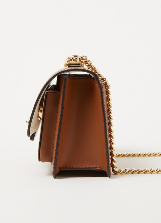 Michael Kors Heather XS schoudertas van leer - detail 2 bruin