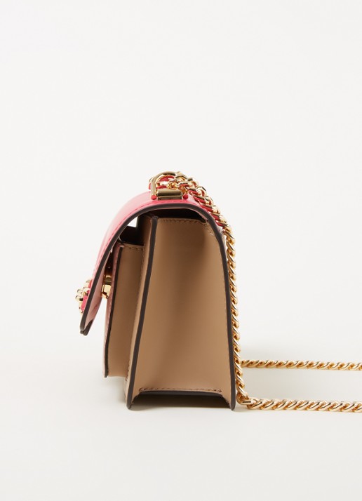 Michael Kors Heather XS schoudertas van leer - detail 2 roze