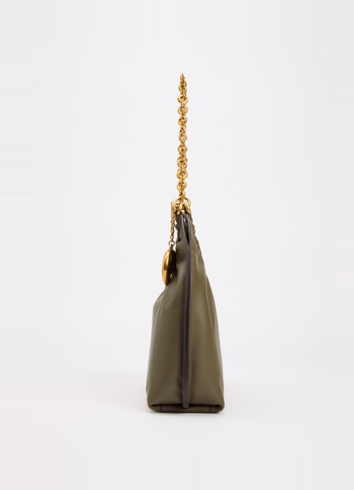 Michael Kors Indie Medium schoudertas met logo - detail 3 mosgroen