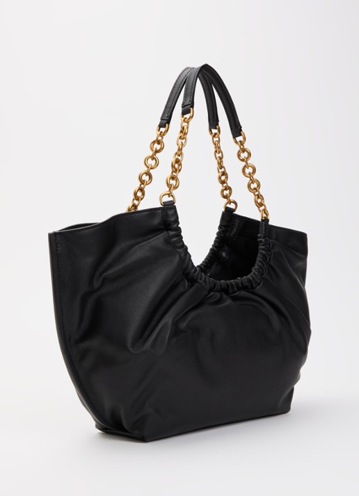 Michael Kors Indie schoudertas van leer - achterkant 2 zwart