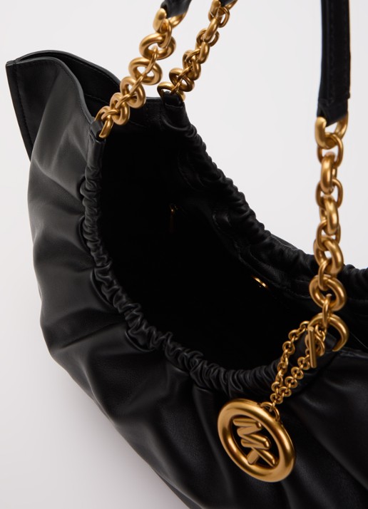 Michael Kors Indie schoudertas van leer - detail 3 zwart