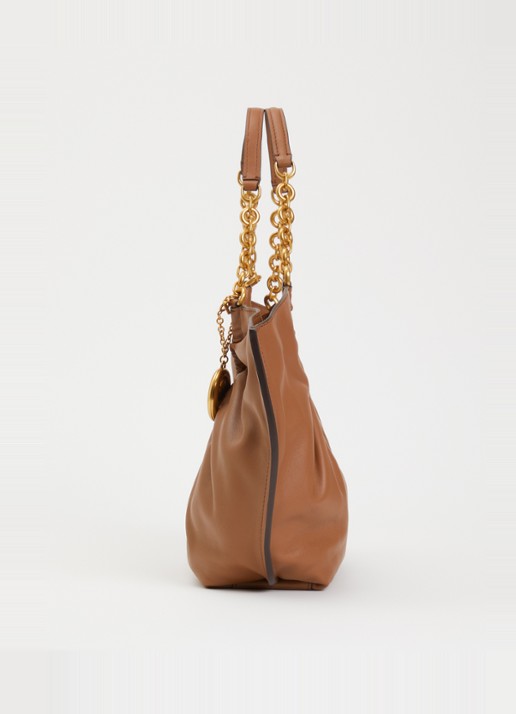 Michael Kors Indie schoudertas van leer - detail 2 beige