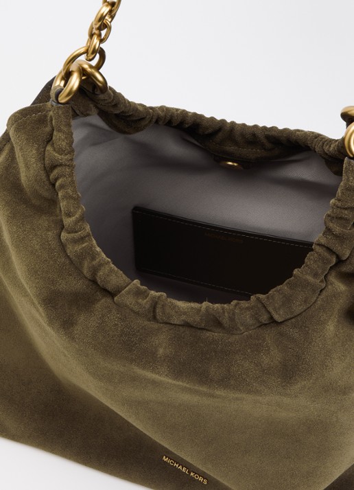 Michael Kors Indie schoudertas van suède  - detail 2 groen