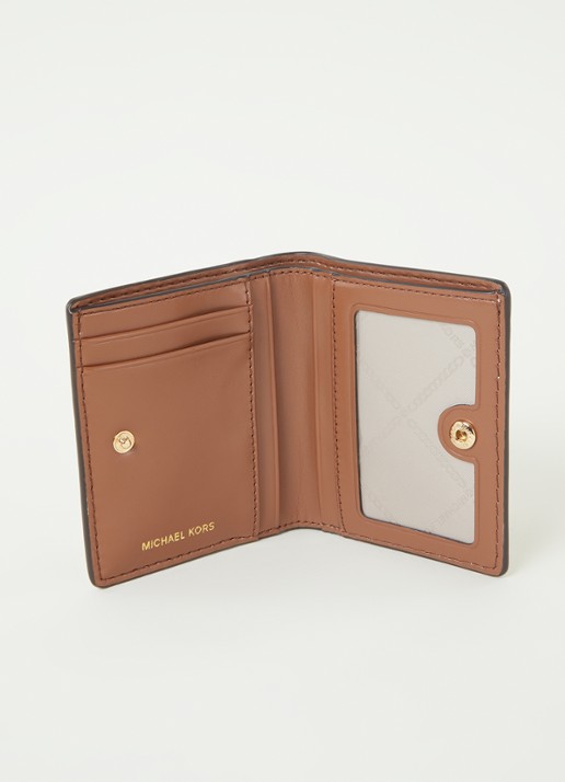 Michael Kors Izzy Small portemonnee van leer met logo - voorkant 2 cognac