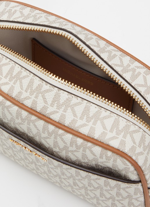 Michael Kors Jet Set crossbodytas met logoprint met afneembare schouderriem  - detail 3 gebroken wit