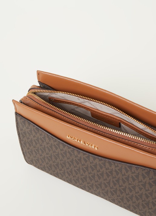 Michael Kors Jet Set Large crossbodytas met logoprint - detail 2 bruin