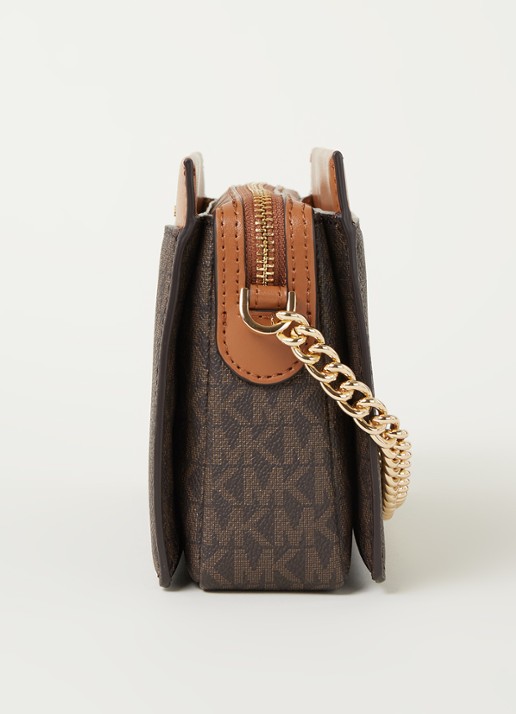 Michael Kors Jet Set Large crossbodytas met logoprint - detail 3 bruin