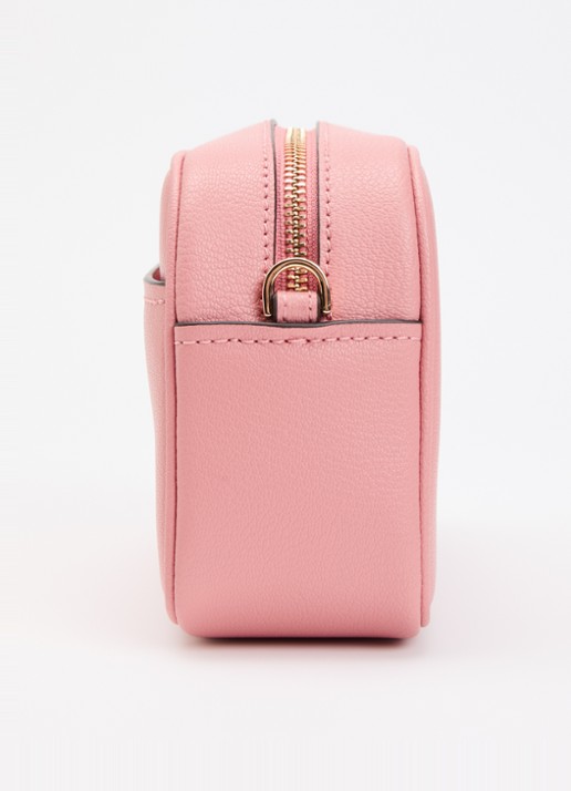 Michael Kors Jet Set M crossbodytas van leer - detail 2 lichtroze
