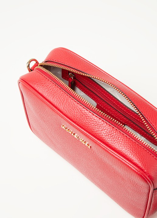 Michael Kors Jet Set Medium crossbodytas van leer - detail 3 vuurrood