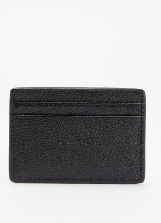 Michael Kors Jet set pasjeshouder met logo en structuur - achterkant 3 zwart
