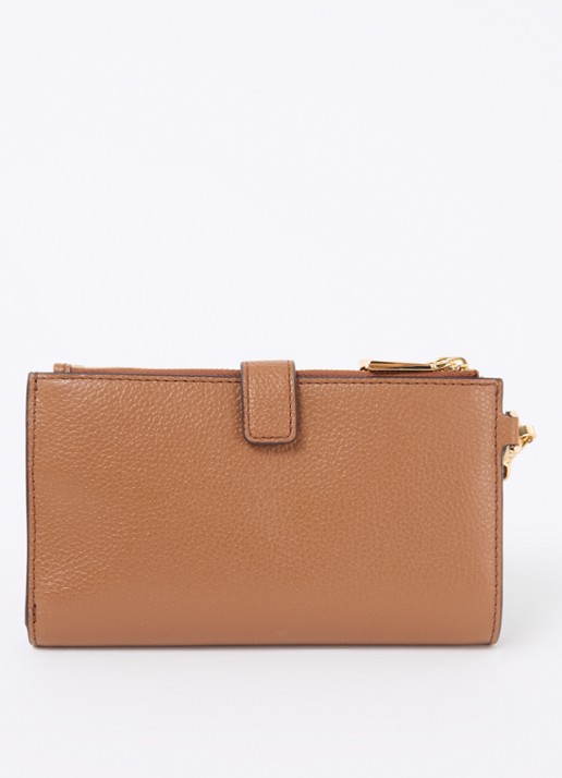 Michael Kors Jet Set paspoortetui met telefoonvak - achterkant 3 cognac