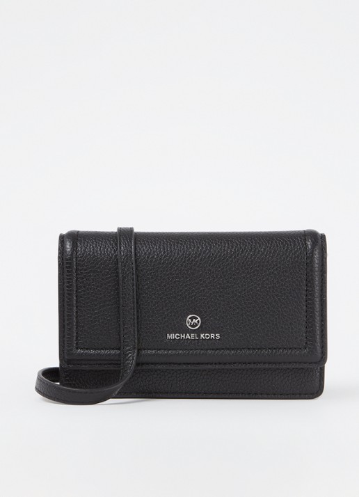 Michael Kors Jet Set Small crossbodytas van leer - voorkant 3 zwart