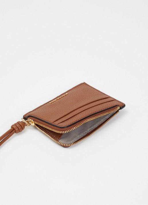 Michael Kors Jet Set Small pasjeshouder van leer - voorkant 2 bruin