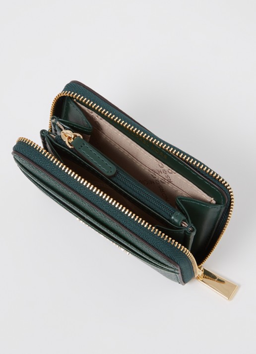 Michael Kors Jet Set Small portemonnee van leer - voorkant 3 groen