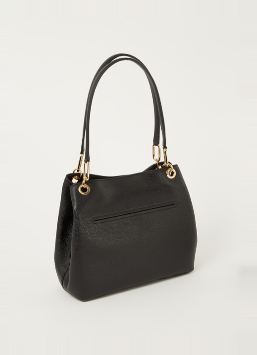 Michael Kors Kensington schoudertas van leer  - achterkant 4 zwart