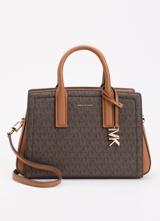 Michael Kors Laila handtas met logoprint en leren details