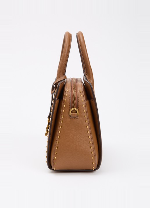 Michael Kors Laila handtas van leer met afneembare schouderriem - detail 4 bruin