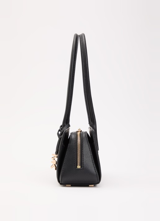 Michael Kors Laila Small handtas van leer met logo - detail 4 zwart