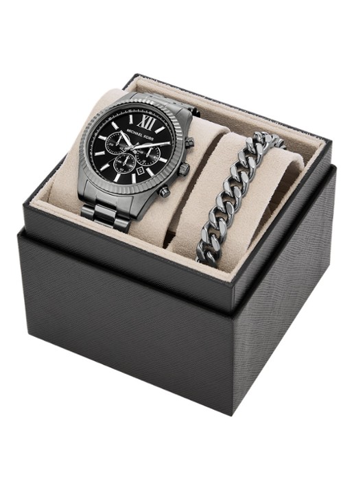 Michael Kors Lexington horloge met armband in set van 2 MK9217SET - detail 5 zilver