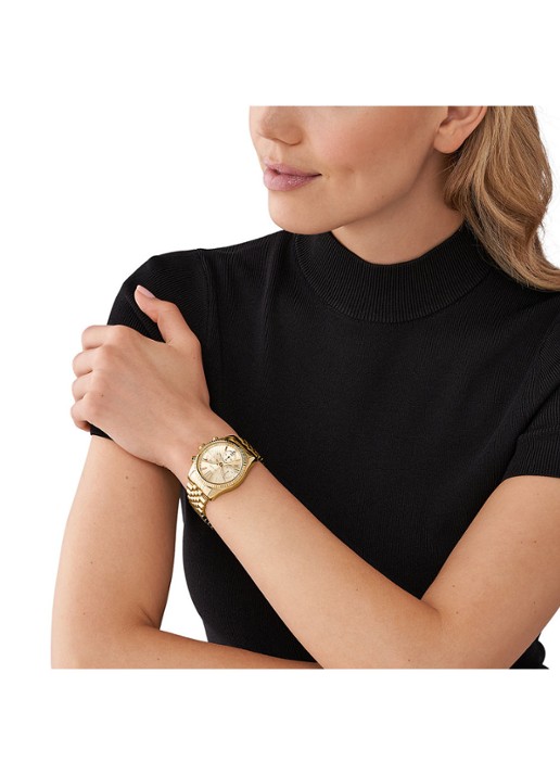 Michael Kors Lexington horloge MK7378 - detail 3 goud